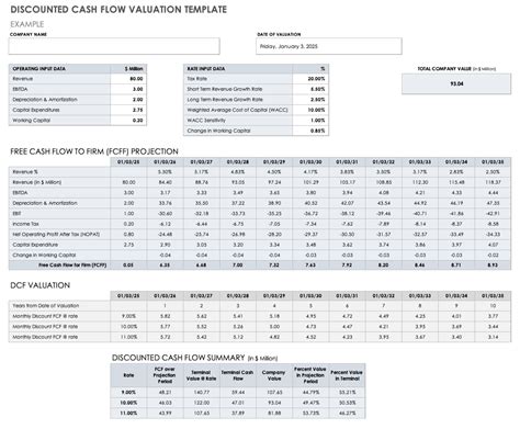 Discounted Cash Flow Excel Template Sample Templates Sample Templates Hot Sex Picture