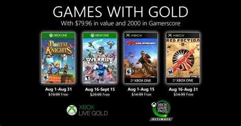 Gwg Games With Gold Jogos Gr Tis Agosto De Na Xbox Live