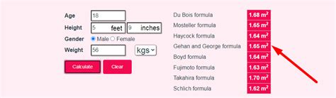 Body Surface Area Calculator - Yttags