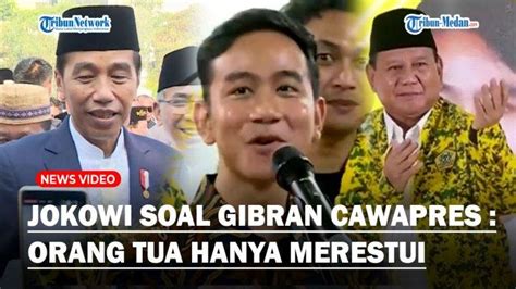 Menohok Jawaban Jokowi Soal Gibran Jadi Cawapres Prabowo Orang Tua