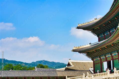 Korea's Joseon Dynasty Palace - Geunjeongjeon Hall Stock Photo | Adobe ...