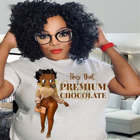 Betty Boop Premium Chocolate Tshirt Betty Boop Shirt Melanin Shirt