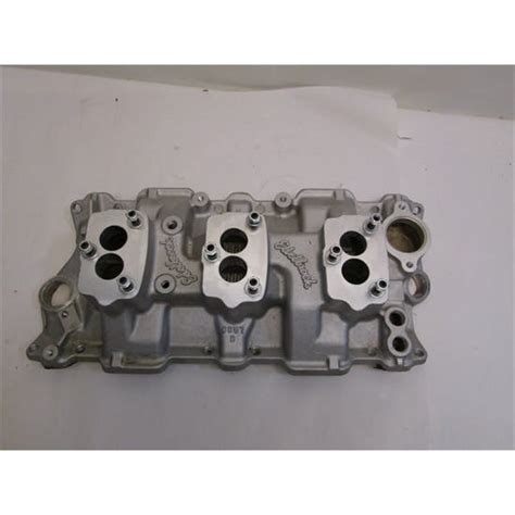 Garage Sale Edelbrock Small Block Chevy 3x2 3 Bolt Carb Intake Manifold