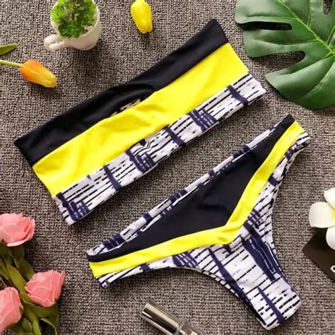 Hot Sale Bikinis Women Sexy Patchwork Bikini 2019 Push Up Padded