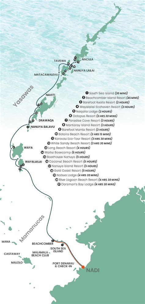 Map Of Fiji Islands Resorts - Florida Gulf Map