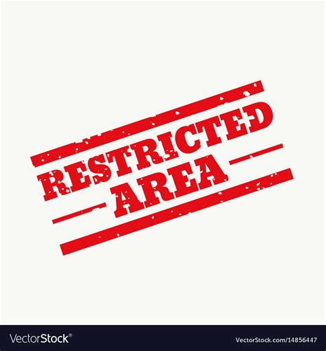 Restricted Area Rubber Stamp Sign Design Vector Image