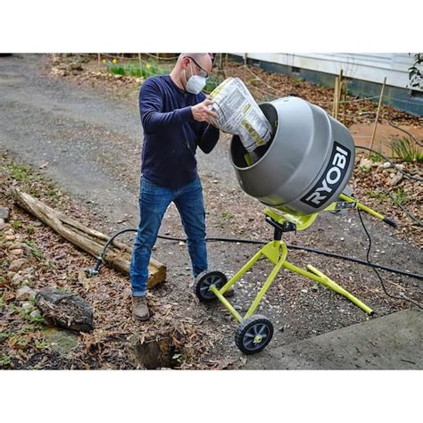 Concrete Mixers Ft RYOBI RMX001 5 0 Cu Portable Concrete Mixer