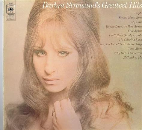 Barbra Streisand Barbra Streisands Greatests Hits By Barbra Streisand