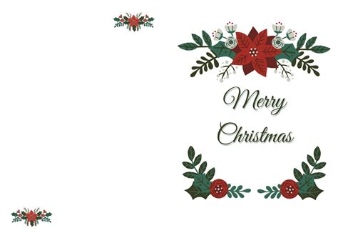 Simple Printable Christmas Card - Etsy