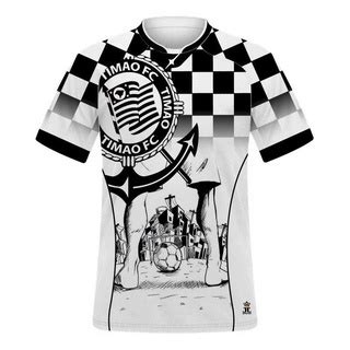 Camisa Camiseta De Time Do Corinthians Branco Quebrada Favela