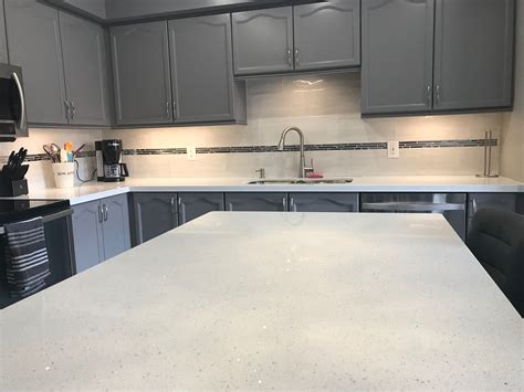 White Sparkle Quartz Countertops