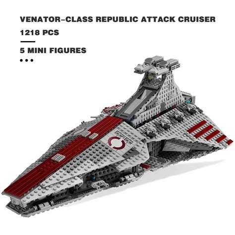 Hot Toy Compatible 8039 Star Venator Set Republic Toy Attack Cruiser Model Building Block Bricks