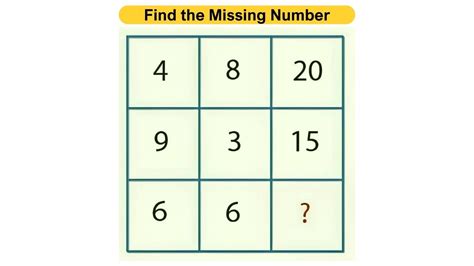 Brain Teaser For Geniuses Find The Missing Number In 7 Seconds