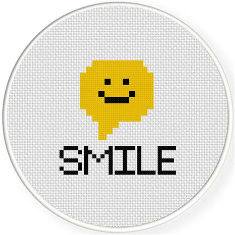 Smile! Cross Stitch Pattern – Daily Cross Stitch