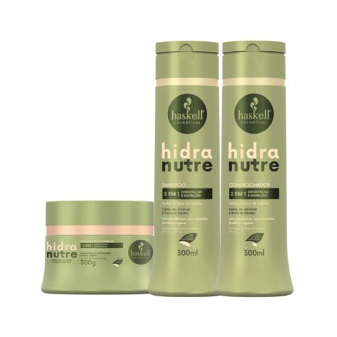 Kit Shampoo Condicionador e Máscara Hidratação e Nutrição Hidranutre