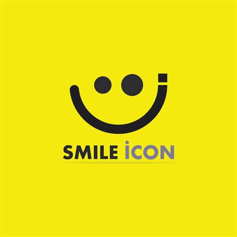 Icono de sonrisa sonrisa diseño de logotipo vectorial emoticonos