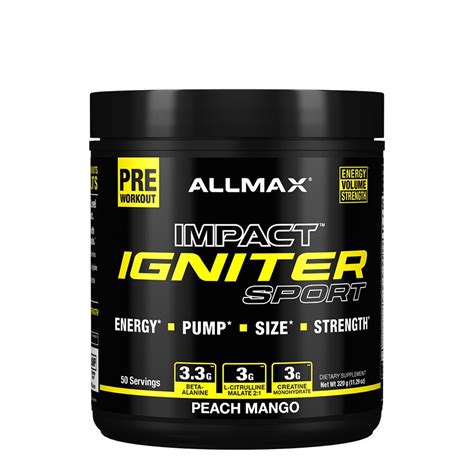 Allmax IMPACT IGNITER Sports 50 Serve 320g Superior Supplements