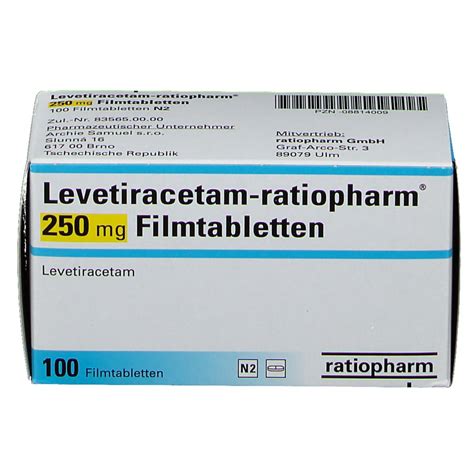 LEVETIRACETAM Ratiopharm 250 Mg Filmtabletten 100 St Mit Dem E Rezept