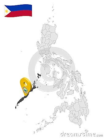 Location Province Of Palawan On Map Philippines D Location Sign Of