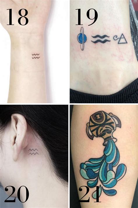 25 Badass Aquarius Tattoo Designs Tattoo Glee