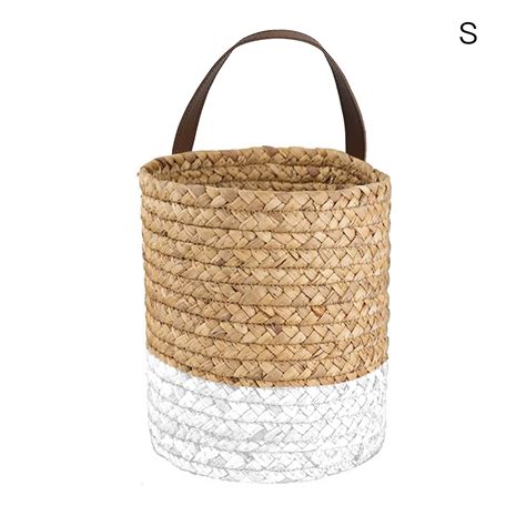 Hanging Pots Cattail Woven Hanging Basket Seagrass Garden Plant Basket