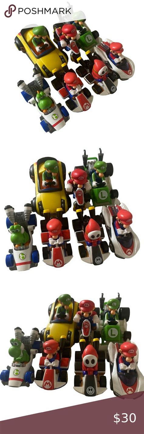 Hot Wheels Jakks Mario Kart Lot Of 6 Yoshi Ghost Mario Luigi EUC