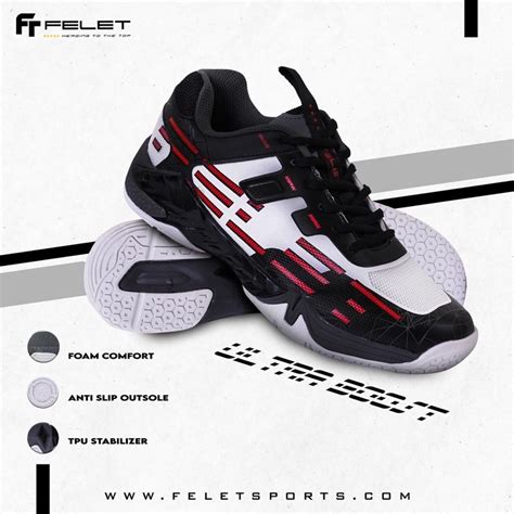 Ready Stock Felet Badminton Shoe Flying Pro Comfort Boost