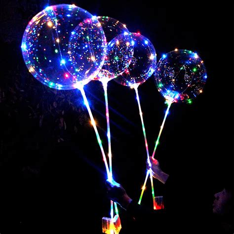 Led Balloon 21cm Reusable Luminous Led Balloon Transparent Round Bubble