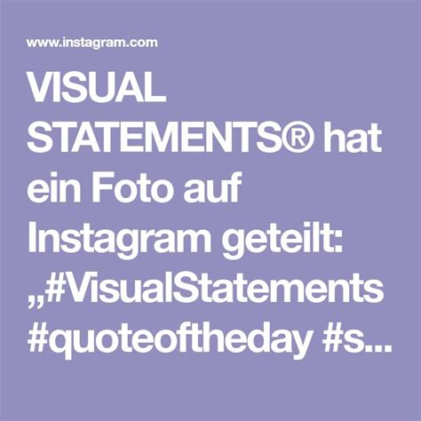 Visual Statements Hat Ein Foto Auf Instagram Geteilt