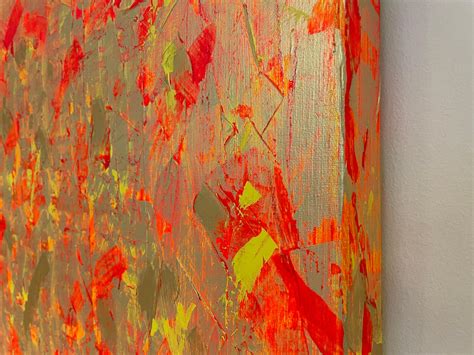 Kenneth Strandby - Large Gold And Orange Warm Contemporary Abstract