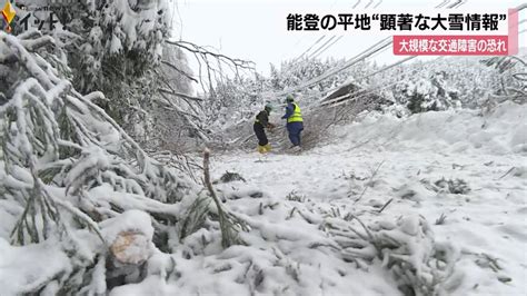 倒木で停電も能登の平地に「顕著な大雪に関する気象情報」発表 大規模な交通障害に警戒を 石川 News Wacoca Japan