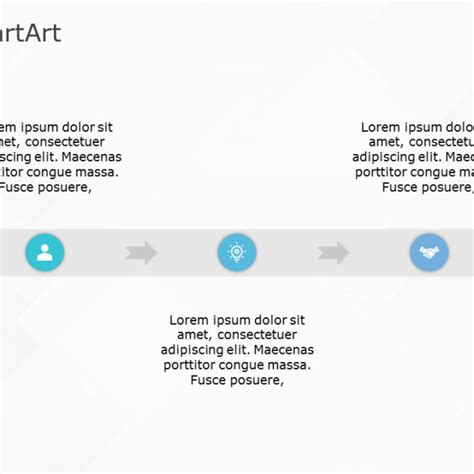 SmartArt Process Basic Chevron 3 Steps