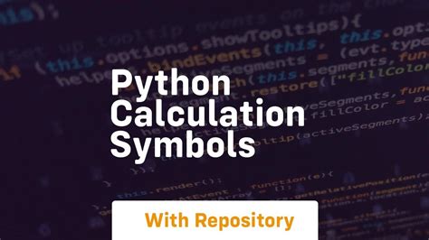 Python Calculation Symbols Youtube