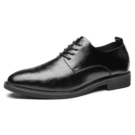 Chaussures Derby En Cuir D Affaires Pour Homme Grmtcolt® Noir Noir Cdiscount Chaussures