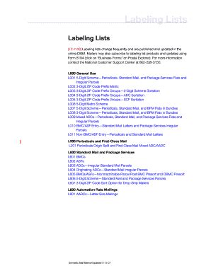 Fillable Online Dmm Labeling Lists Reference Page Fax Email Print