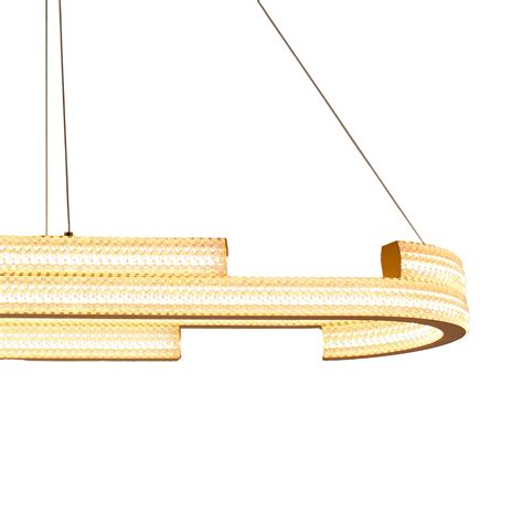 Pendente LED Marsella 55W Luz Amarela 3000K Bivolt Dourado Hevvy