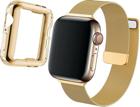 Hoesje Bandje Voor Apple Watch Bandje 40 Mm Goud Hoesje En Bandje