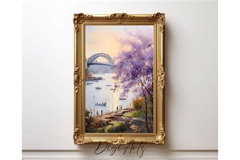 Printable Watercolor Sydney Harbour Bridge in Spring Painting Wall Art ...