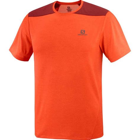salomon outline ss tee fiery red run