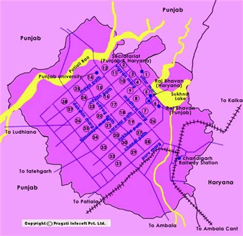 Chandigarh Maps Chandigarh Road Map Chandigarh Tourism Map