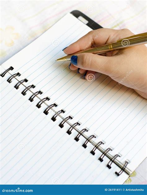 Writing On Notepad Stock Image Image 26191411