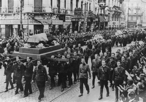 Members Of Garda De Fier The Iron Guard Carrying The Caskets