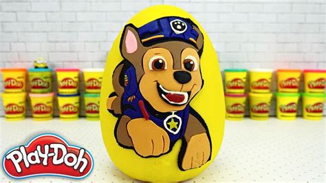 Huevo Gigante Sorpresa De Plastilina Playdoh De CHASE De La Patrulla