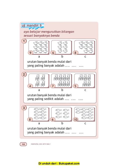 Menghitung Banyak Benda Kelas 1 Sd