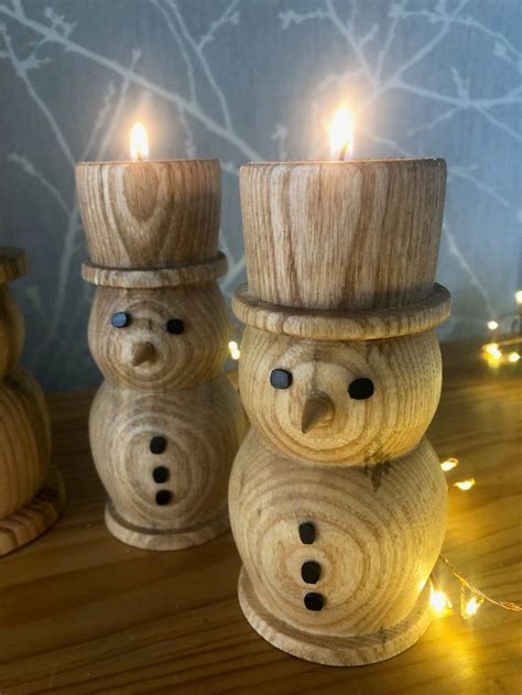 Handgemachter Teelicht Schneemann Etsy De In Tea Light Snowman