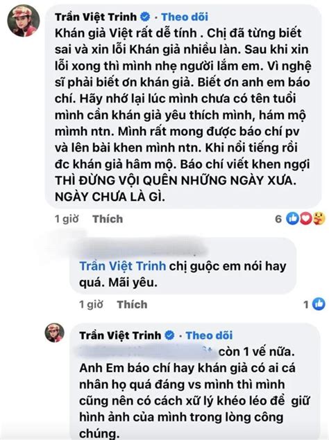 Việt Trinh chia sẻ gay gắt về tư cách nghệ sĩ dân mạng nghi ngờ đang nhắc khéo Hoàng Thùy Linh