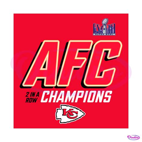 Kansas City Chiefs 2023 AFC Champions 2 In A Row SVG