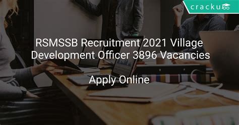 Rsmssb Recruitment Village Development Officer Vacancies