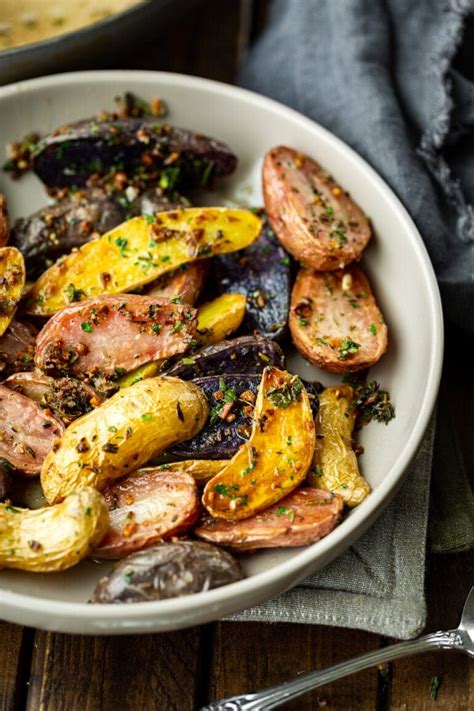 Garlic Herb Roasted Fingerling Potatoes Comidasrusticas