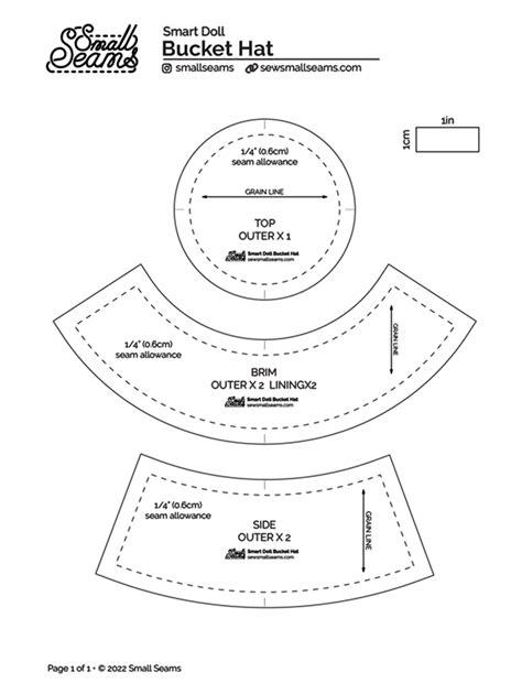 Free Smart Doll Bucket Hat Pattern